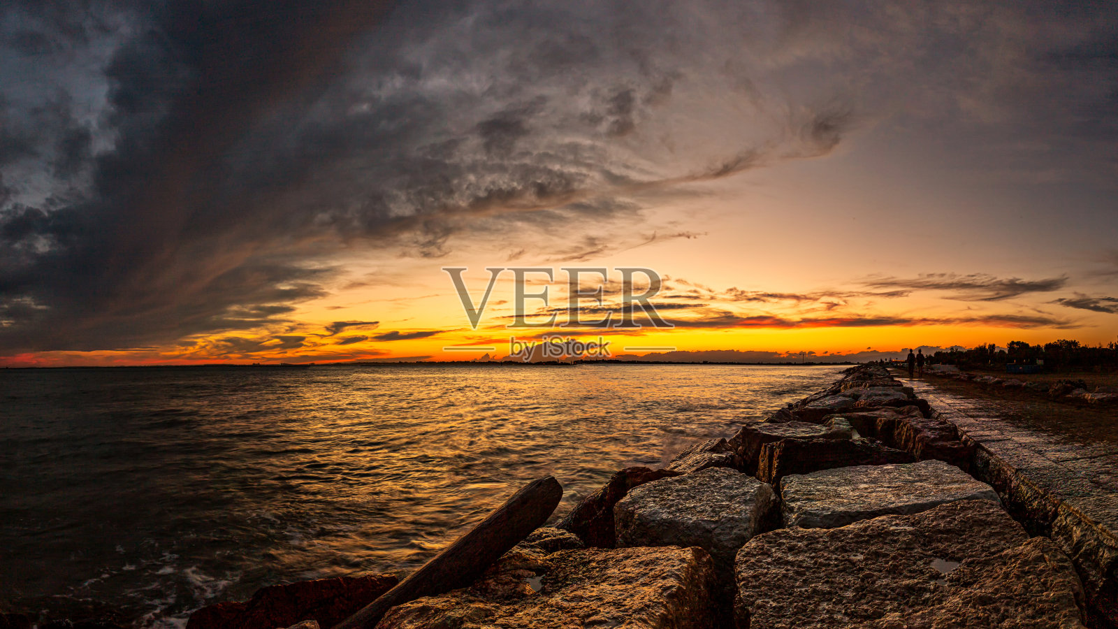 威尼斯湾的日落照片摄影图片