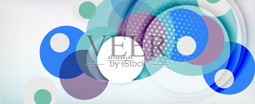 时尚简约圆抽象背景动态插画图片素材