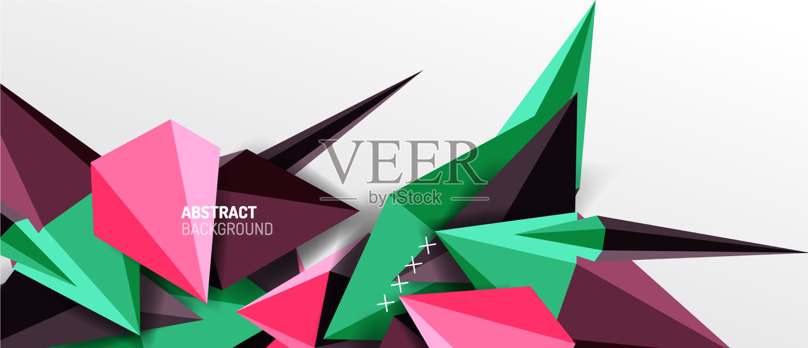 时尚简单的三角形抽象背景插画图片素材