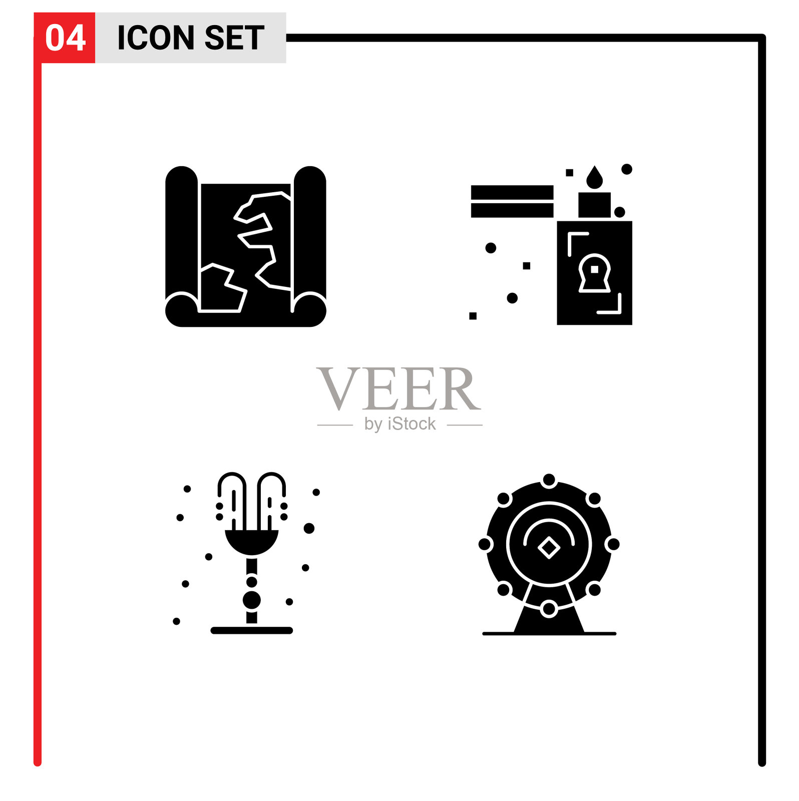 股票图标包4线标志和符号图标素材