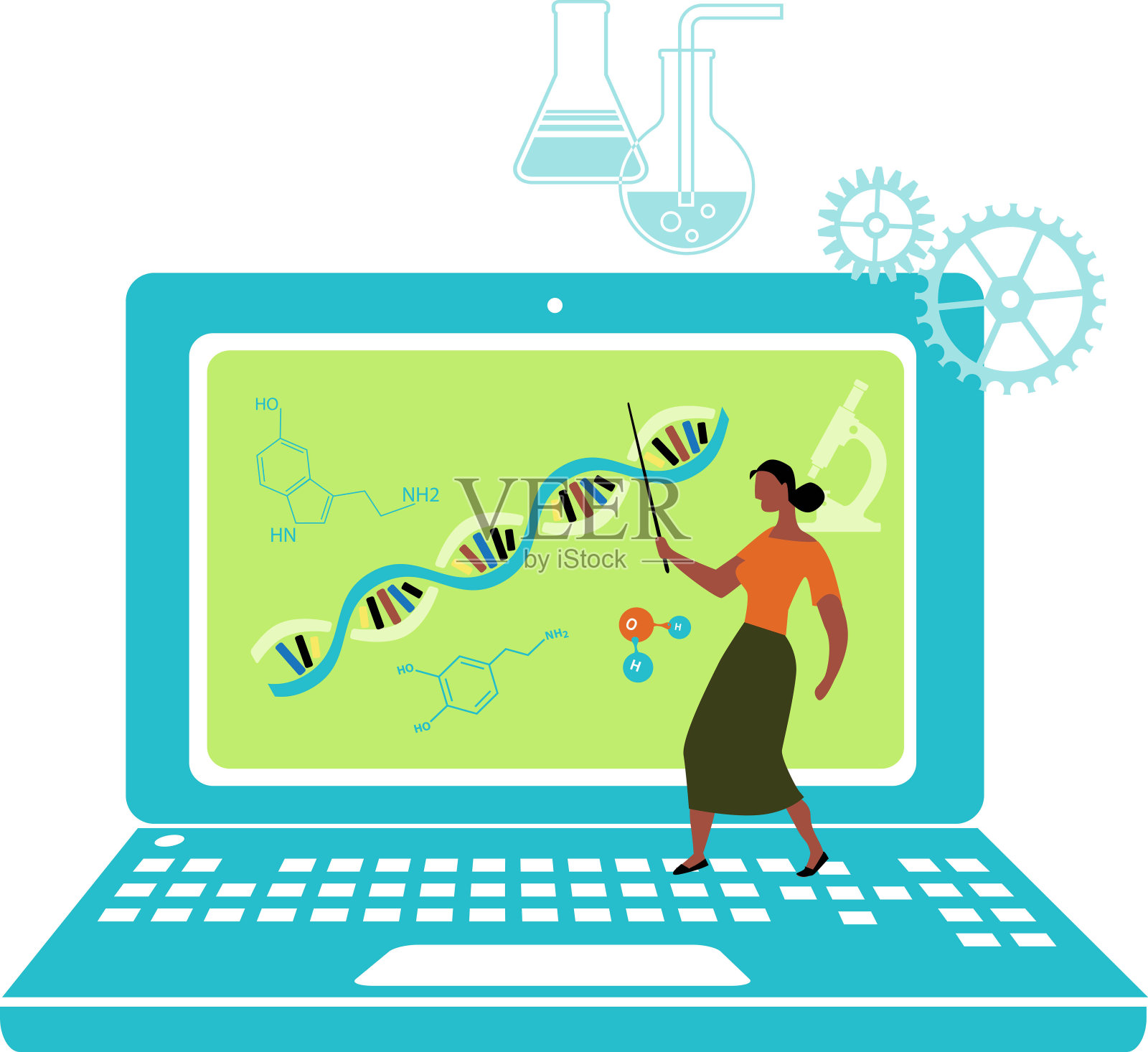 遥远的学习课程插画图片素材