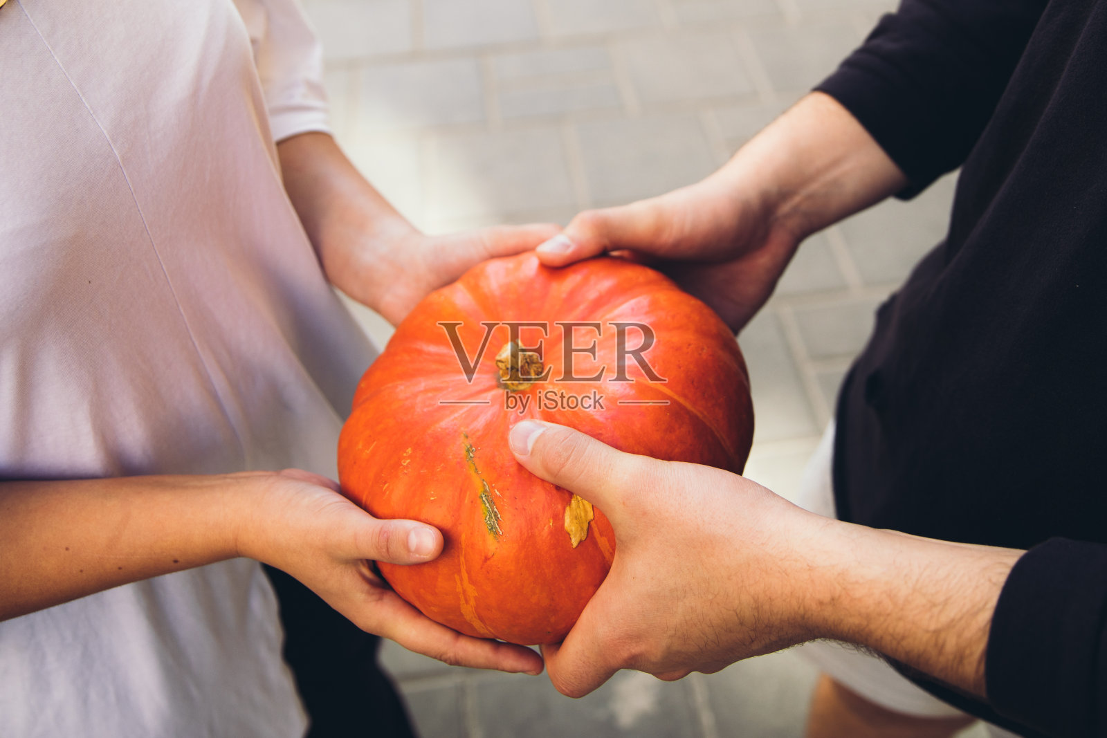 与心爱的人分享秋天的气息照片摄影图片