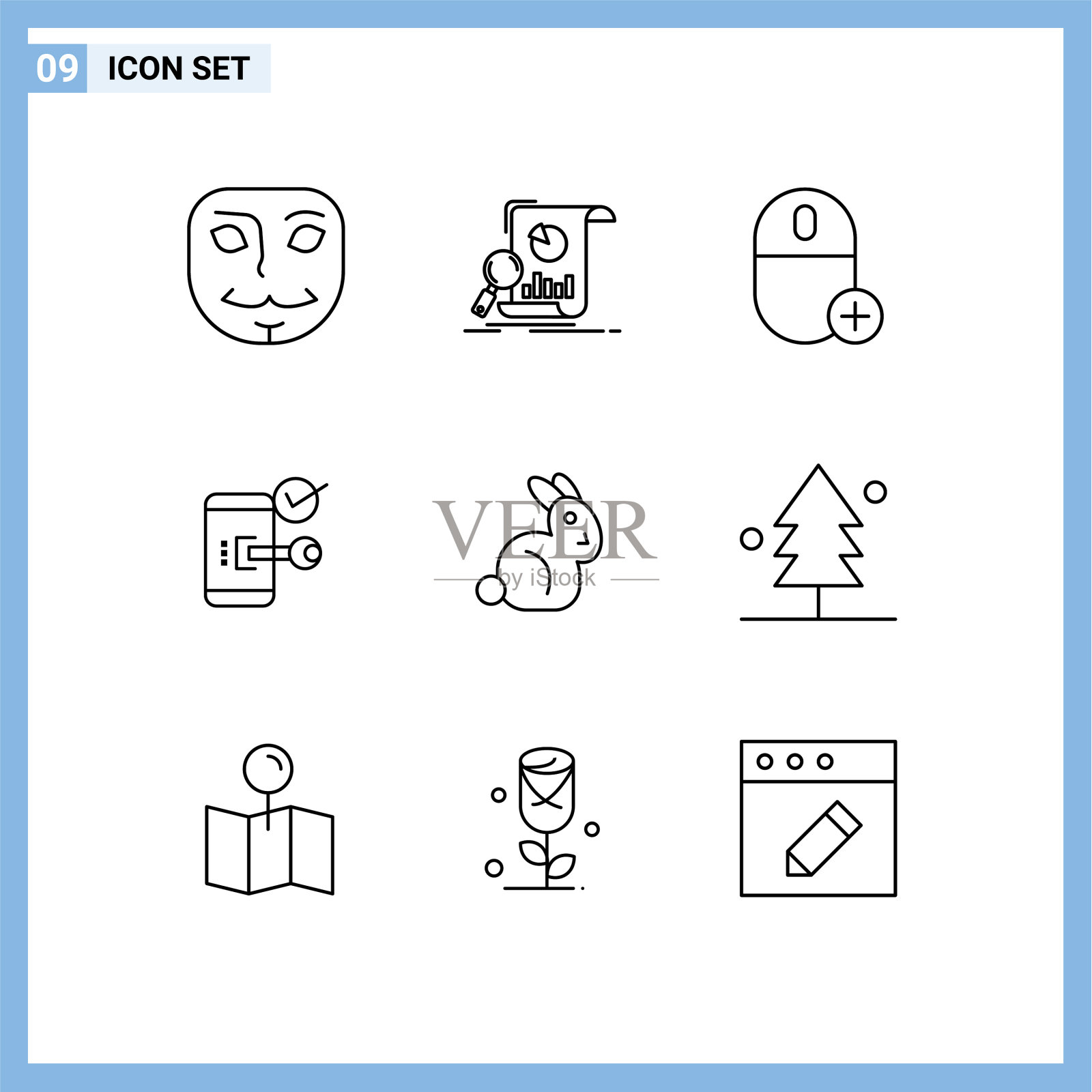 9 .通用外形标志符号手机移动插画图片素材