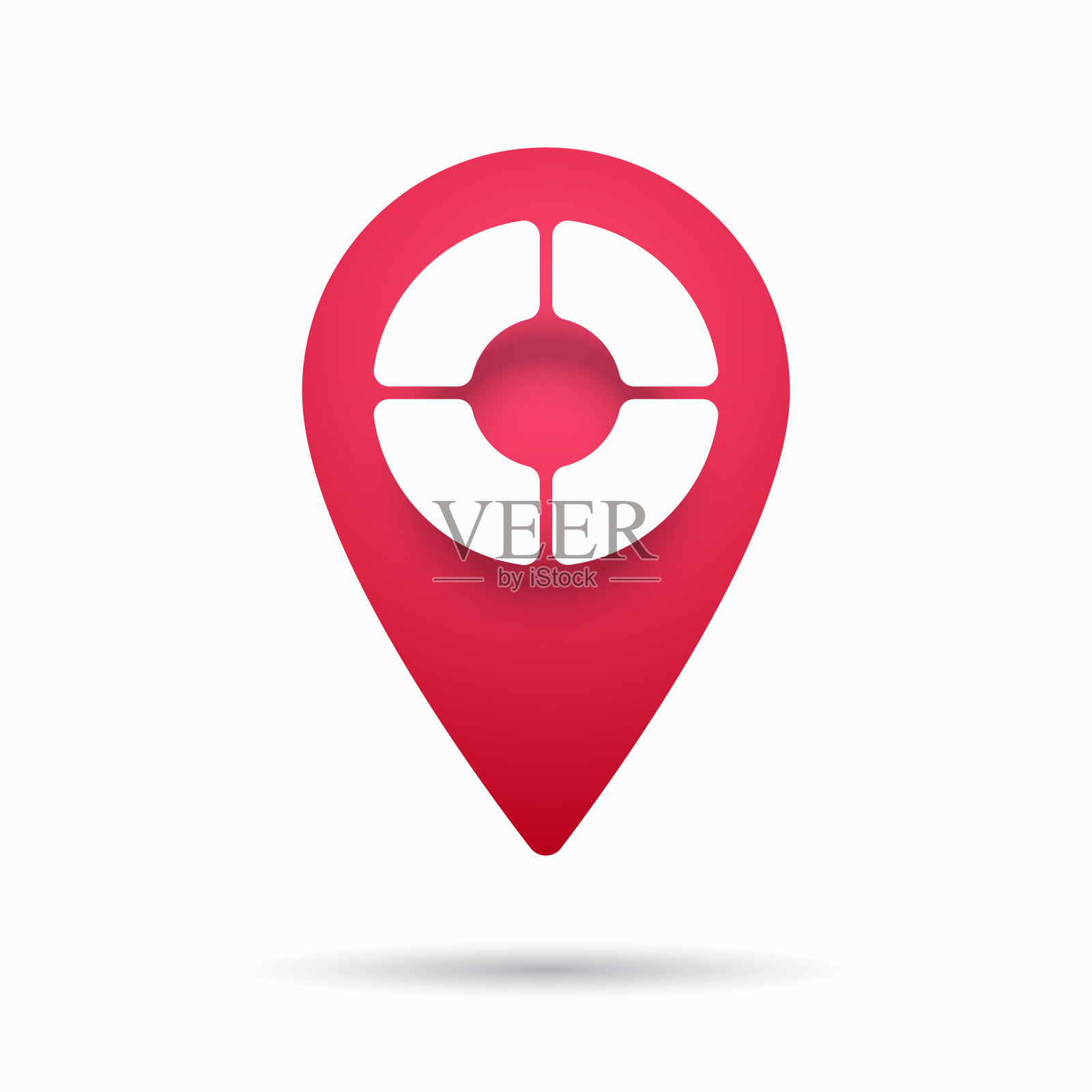 gps定位销位置。矢量图插画图片素材