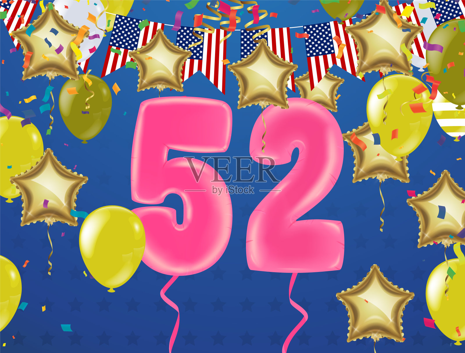 53周年庆典矢量模板设计插图插画图片素材