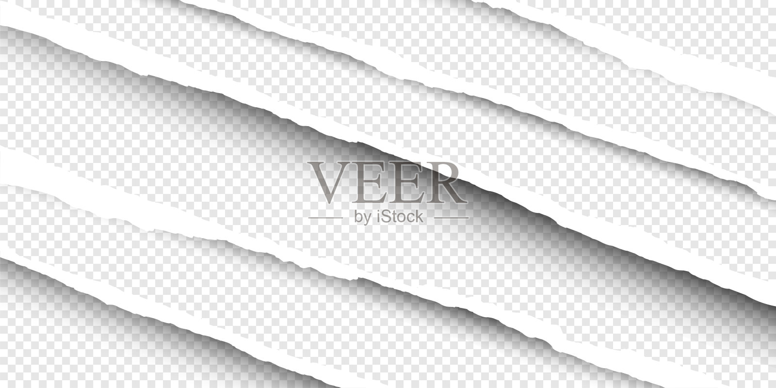 撕破的纸沿对角线。纸屑。把论文。矢量图插画图片素材