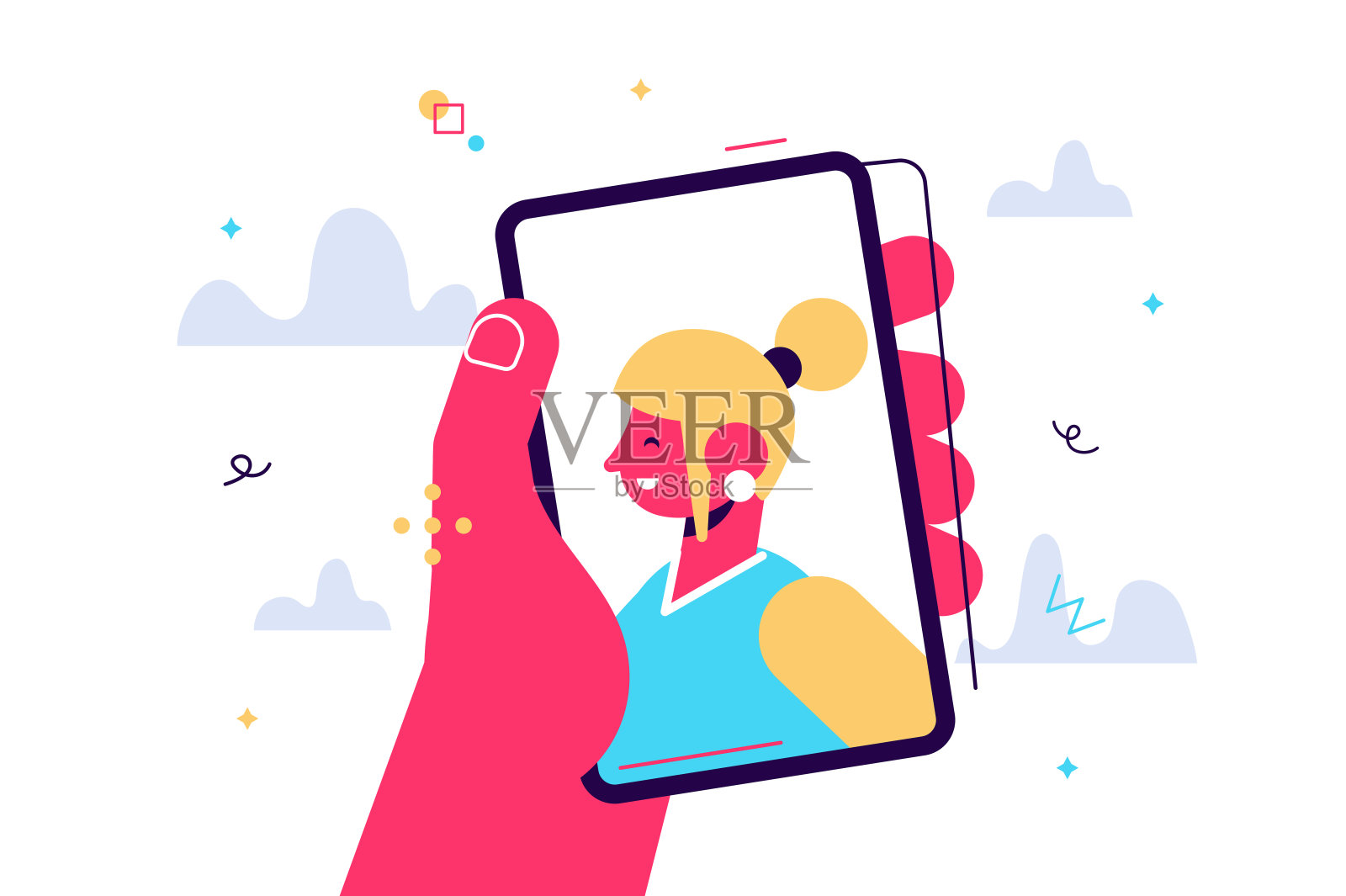 矢量卡通插图的杨插画图片素材