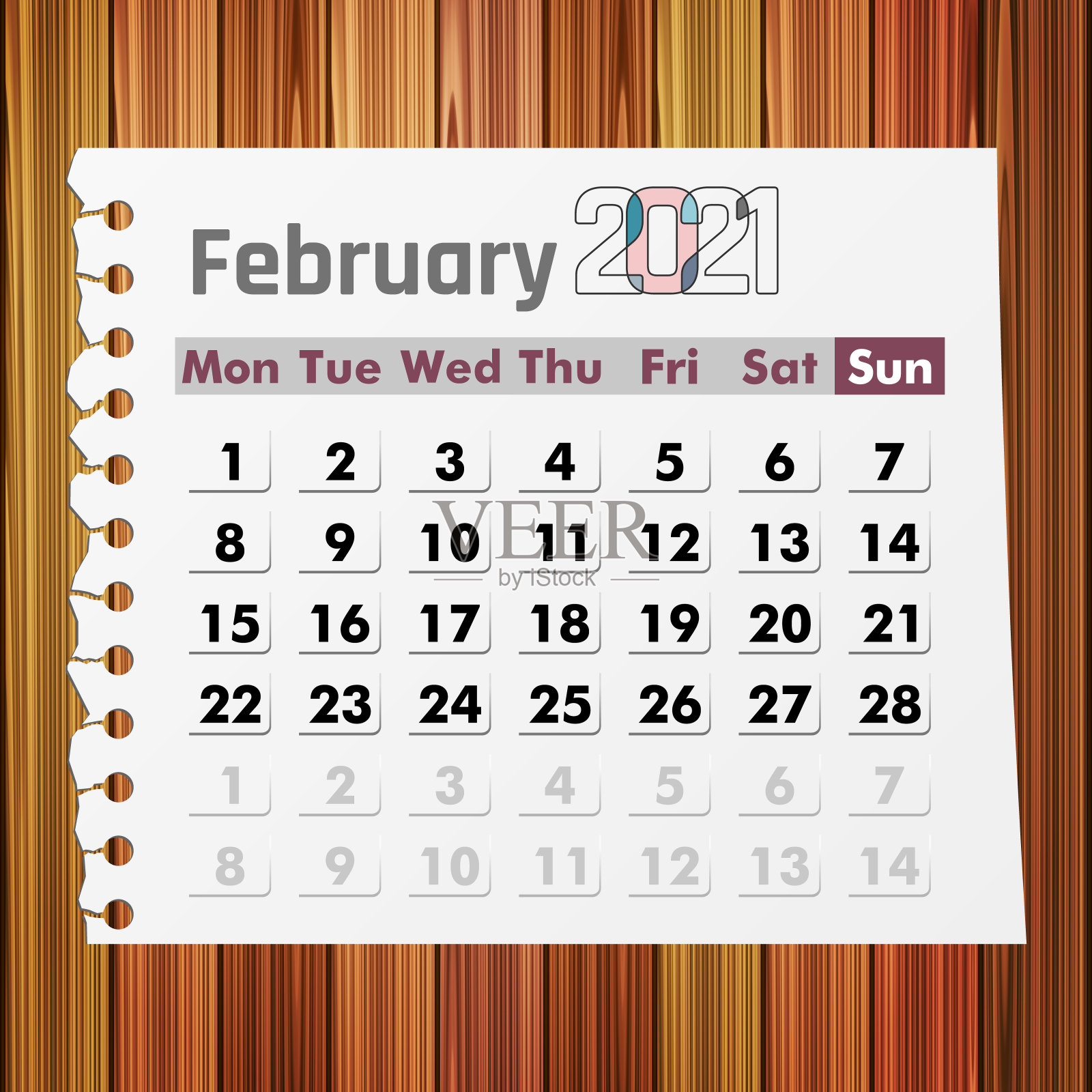 2021年2月在木头上设计模板素材