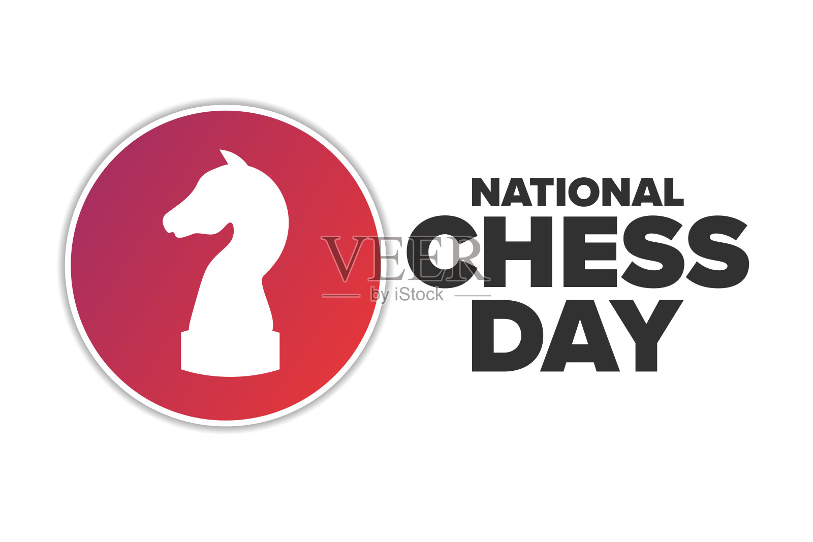 全国国际象棋的一天。节日的概念。模板的背景，旗帜，卡片，海报与文字题词。向量EPS10插图。插画图片素材