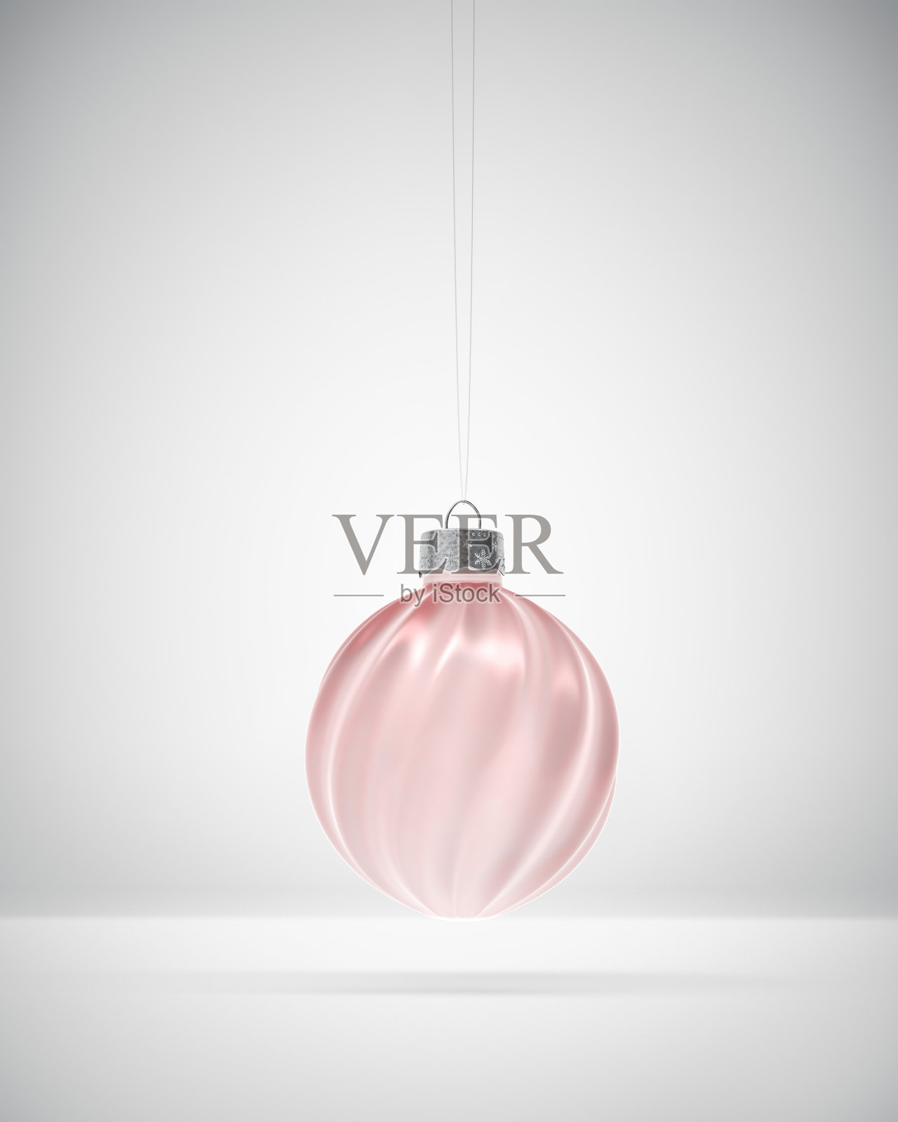 亮粉色圣诞装饰品，扭排骨照片摄影图片