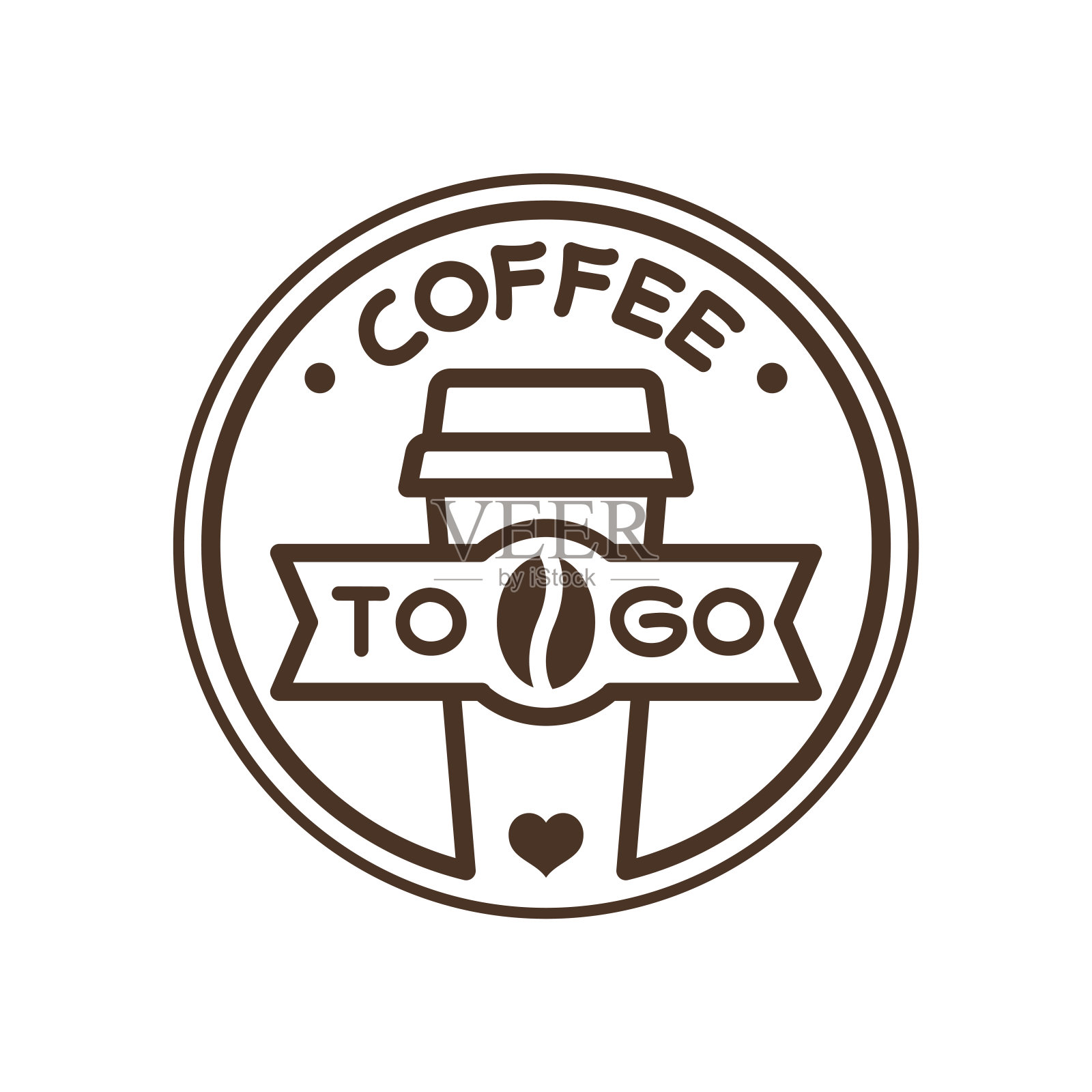 咖啡去标签，矢量符号插画图片素材