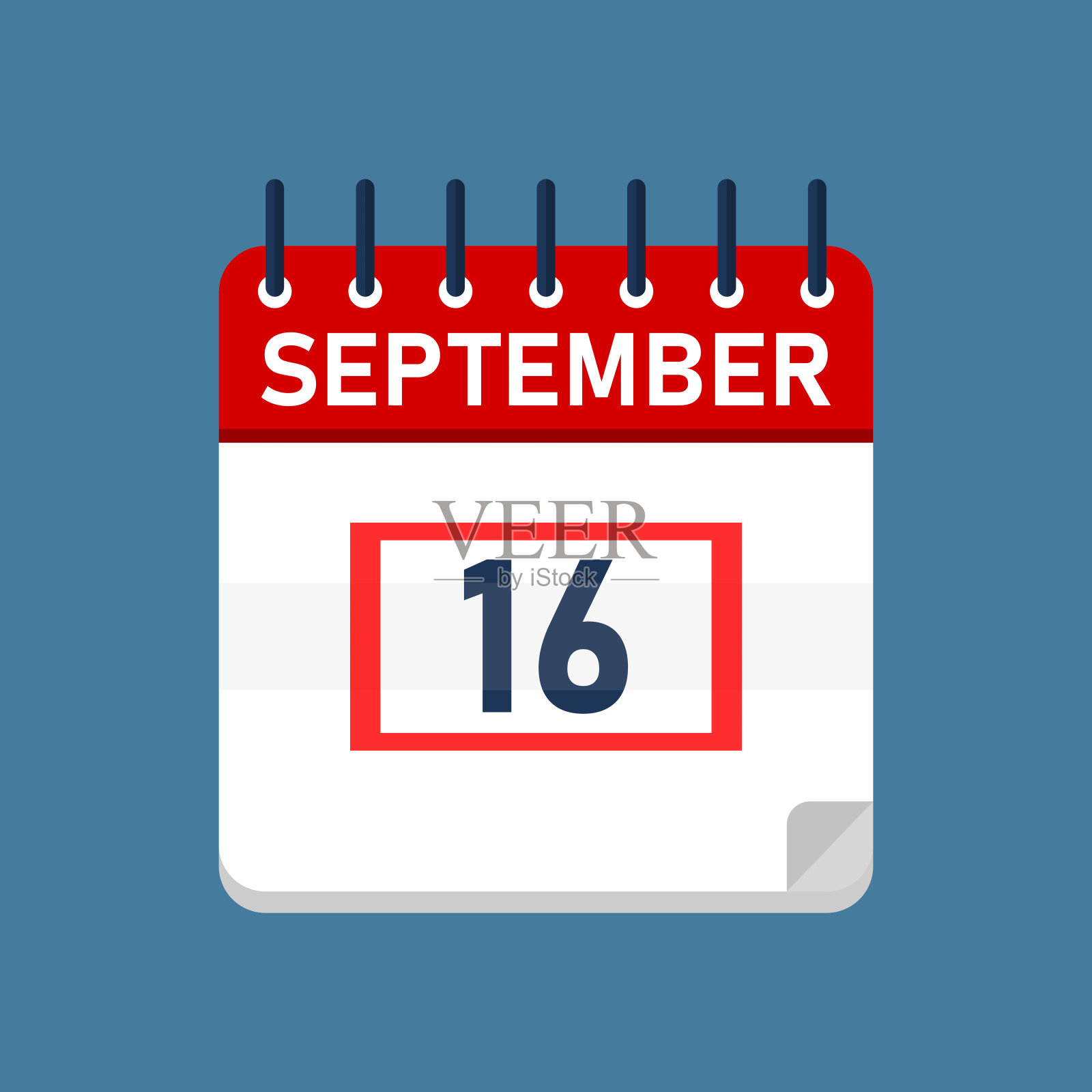 日历9月16日插画图片素材