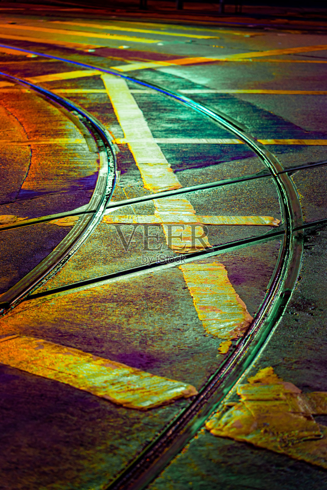 有轨电车铁路开关照片摄影图片