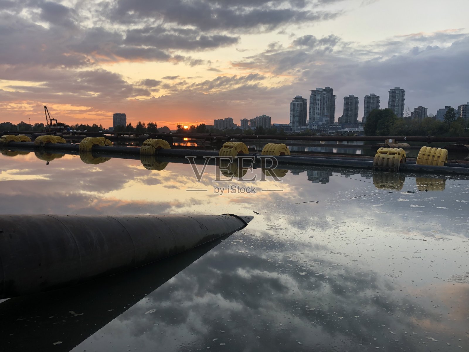 日落弗雷泽河照片摄影图片