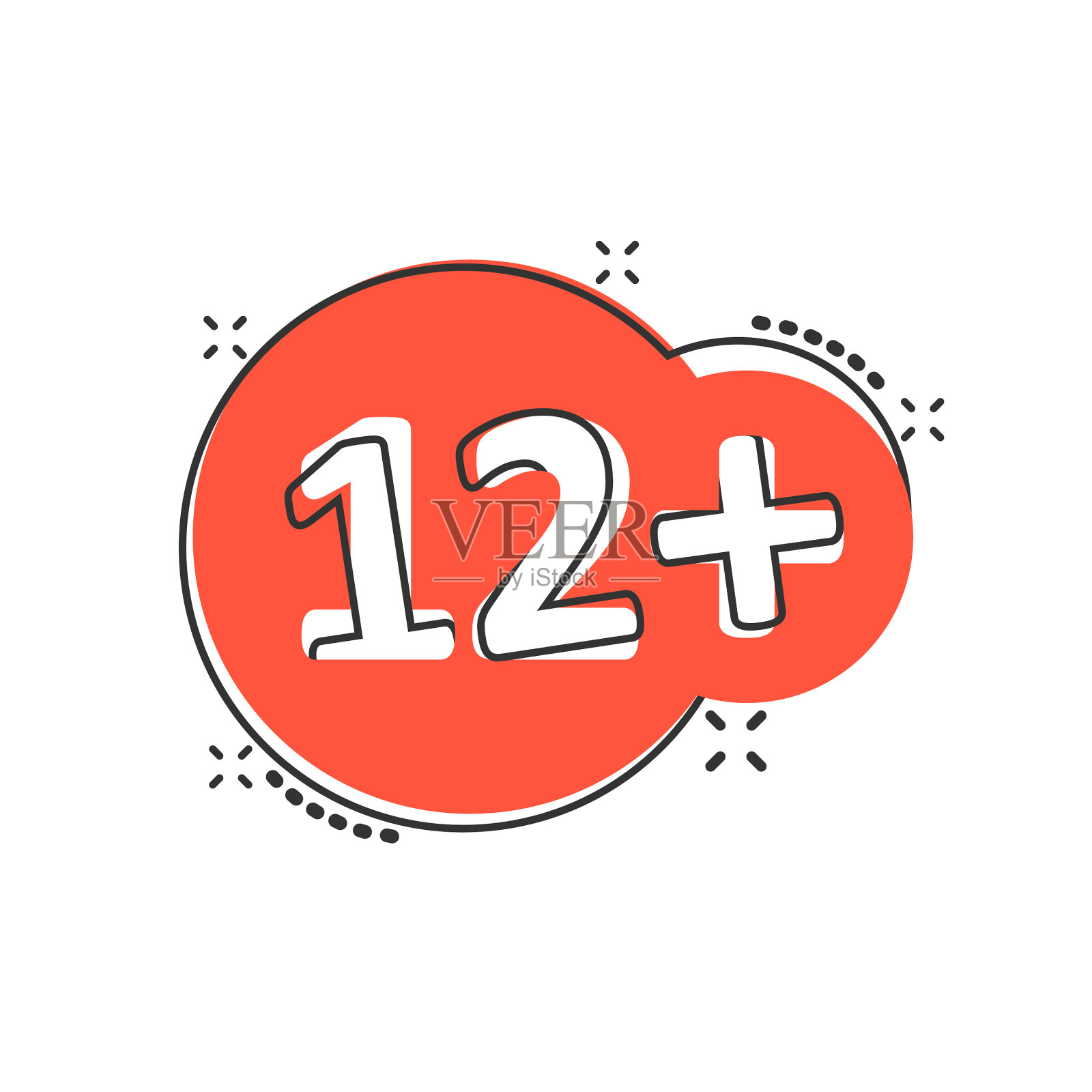 12 +漫画风格的图标12卡通上图标素材