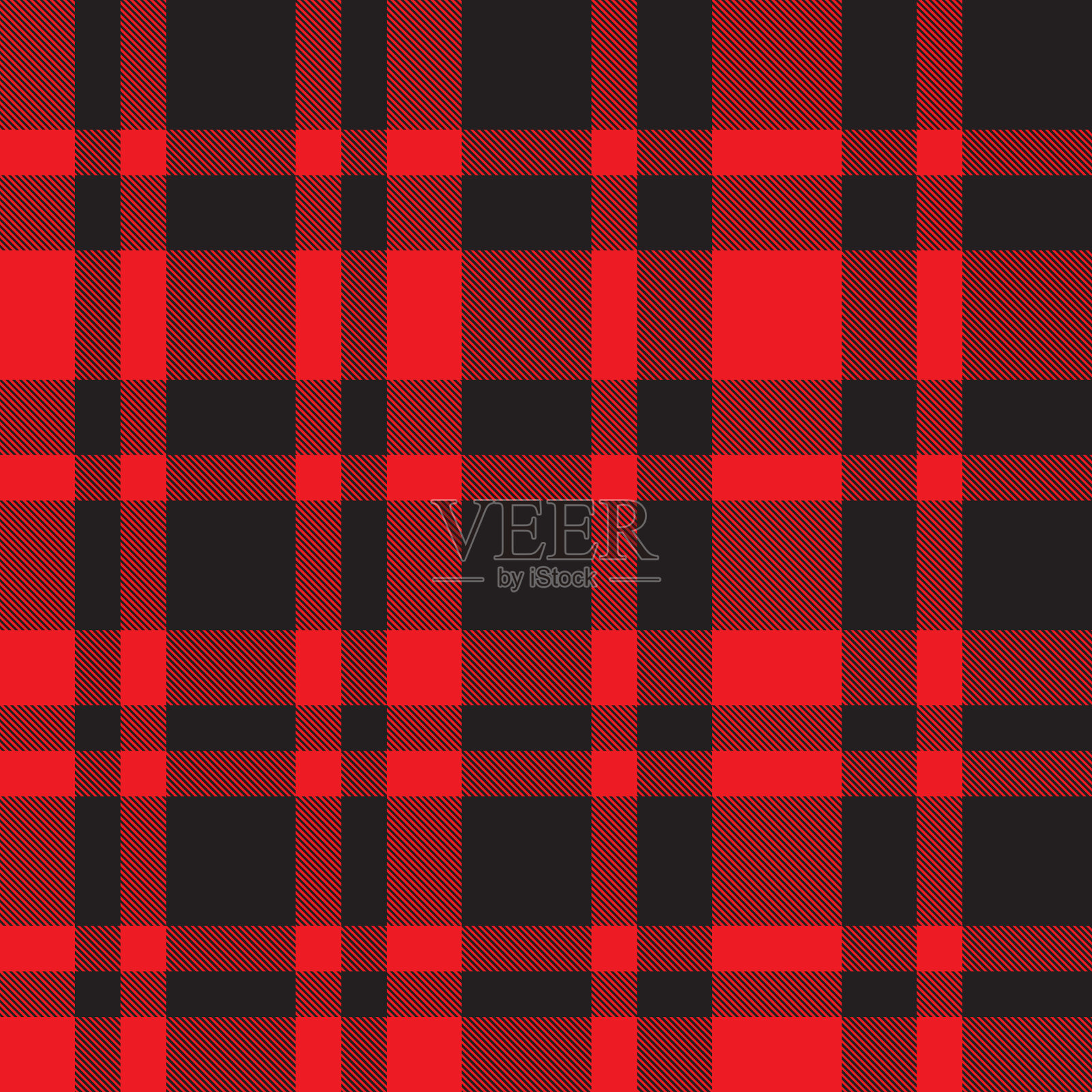 红色格子呢格子无缝图案插画图片素材