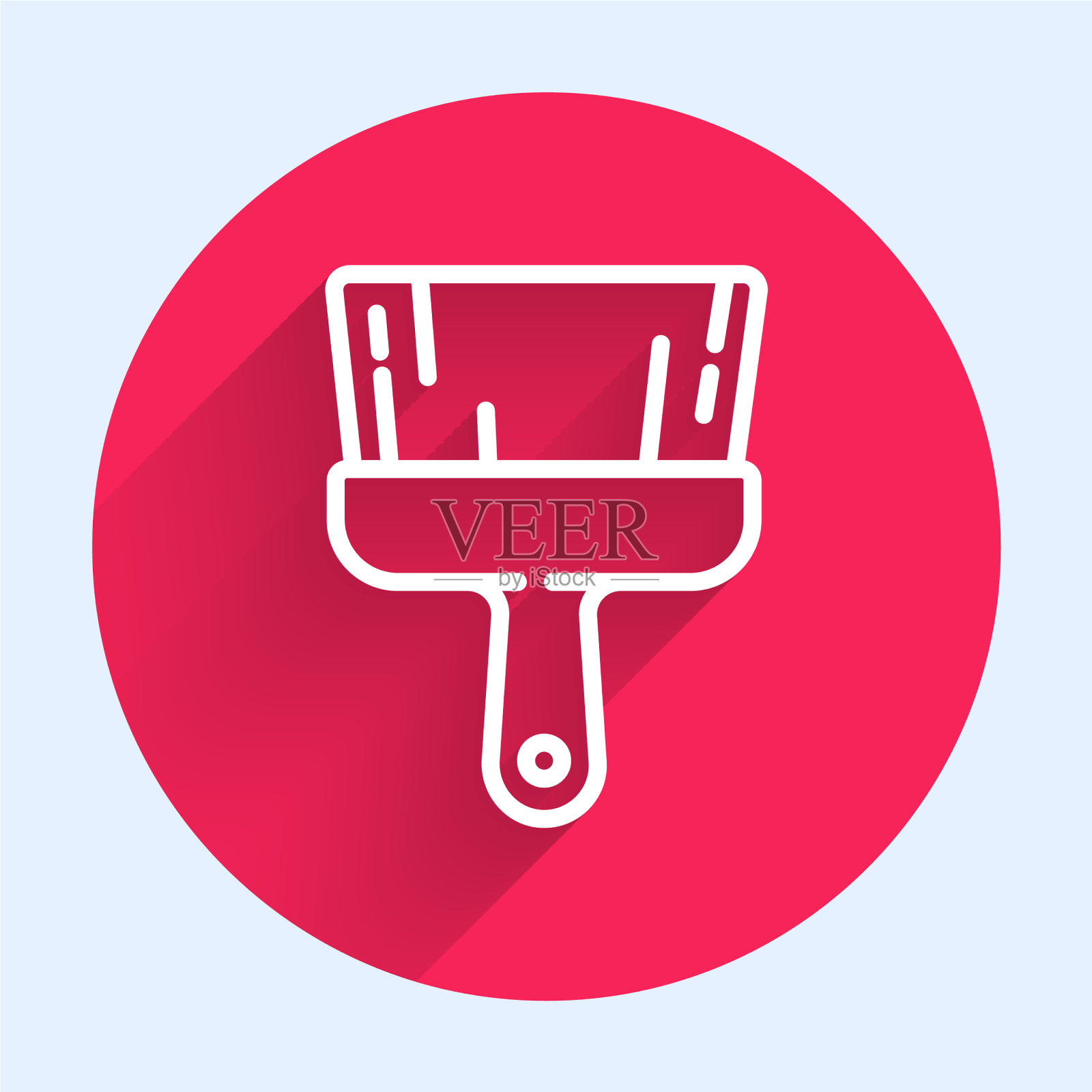 白线漆刷图标隔离用长插画图片素材