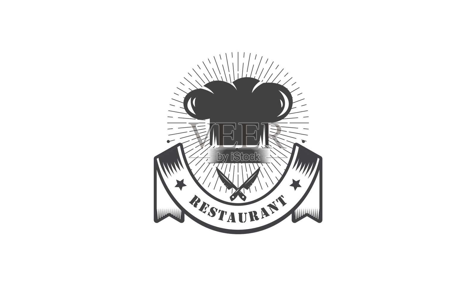 复古餐厅标识和徽章标识插画图片素材