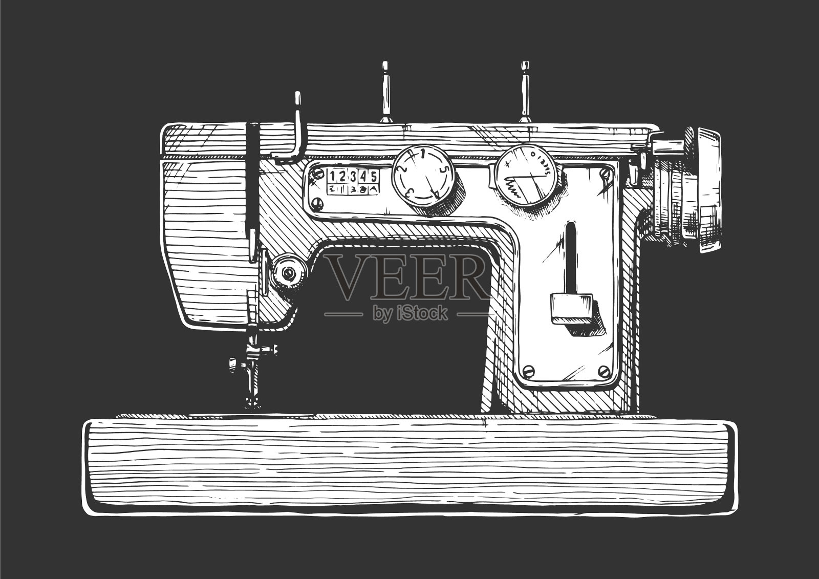 缝纫机插画图片素材