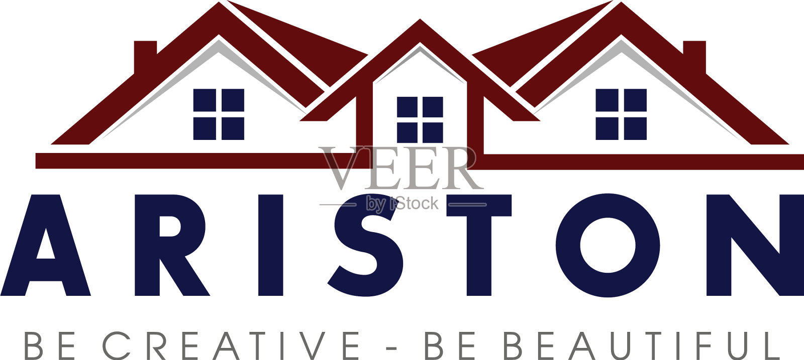 房地产和家庭标志插画图片素材