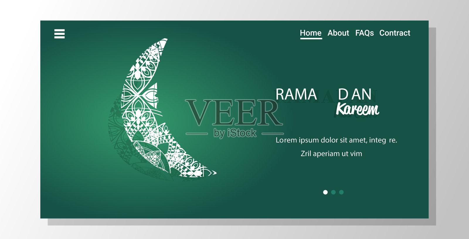 斋月卡里姆穆斯林宗教圣月问候插画图片素材