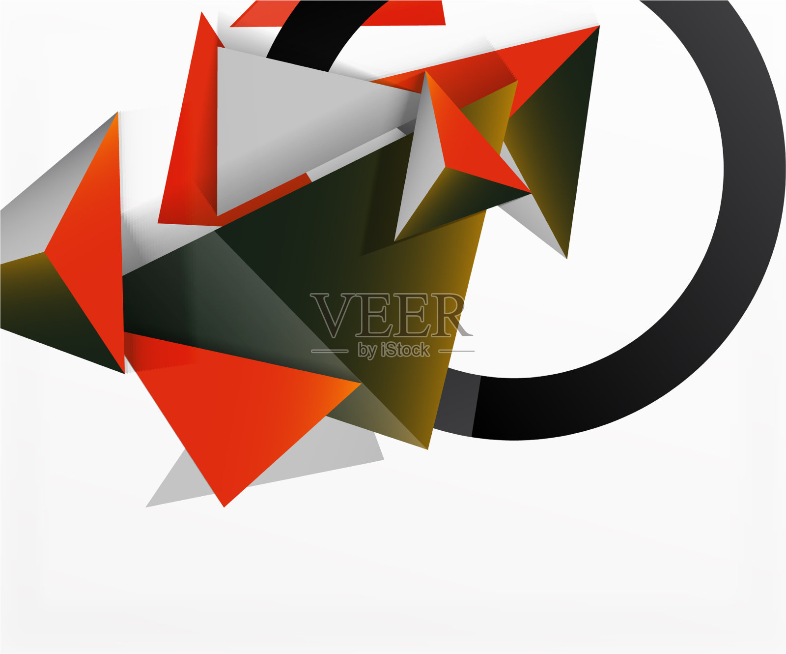 抽象背景马赛克三维三角形插画图片素材