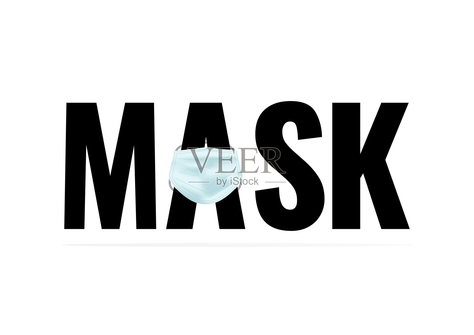 白色背景上孤立的字母，Covid-19的印刷载体插画图片素材