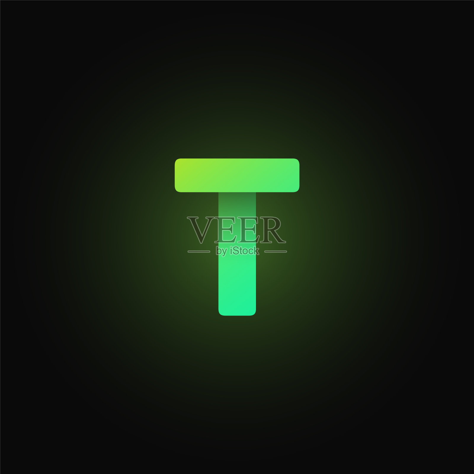 绿色纸张折叠字符从排版，矢量插图插画图片素材