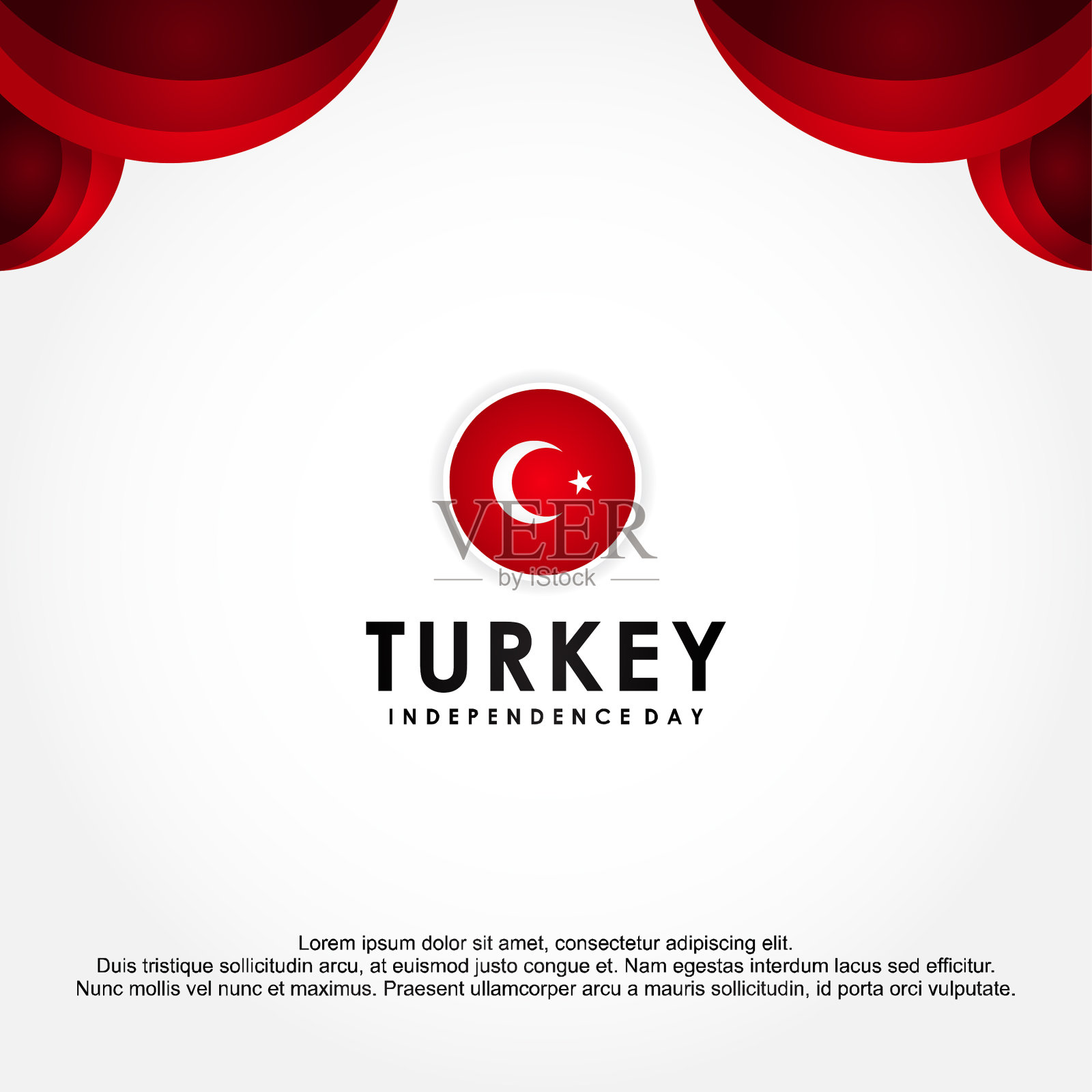 土耳其独立日设计插画图片素材
