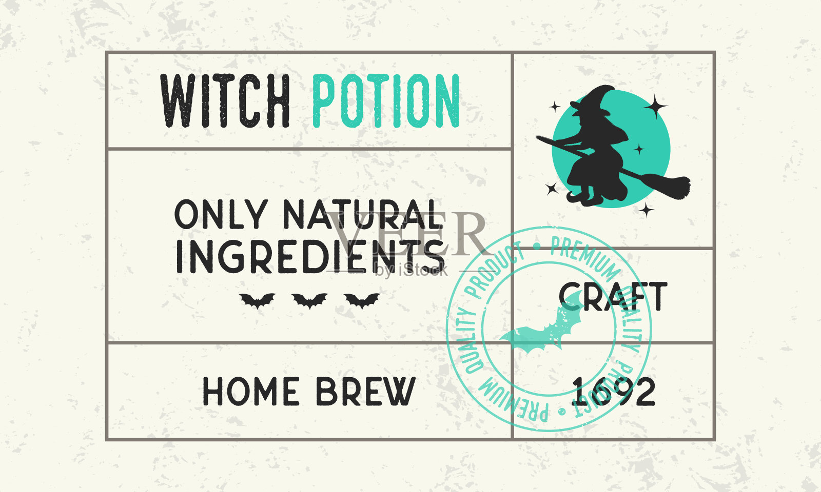 万圣节复古标签。流行的复古标签手工制作的产品，餐厅，饮料和食品商店，包装。矢量图插画图片素材