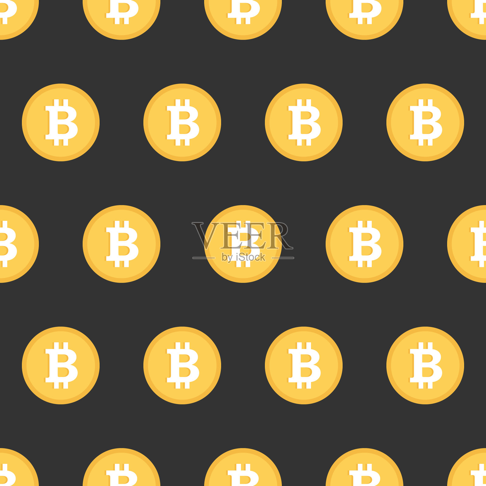 比特币加密货币图标符号模式插画图片素材