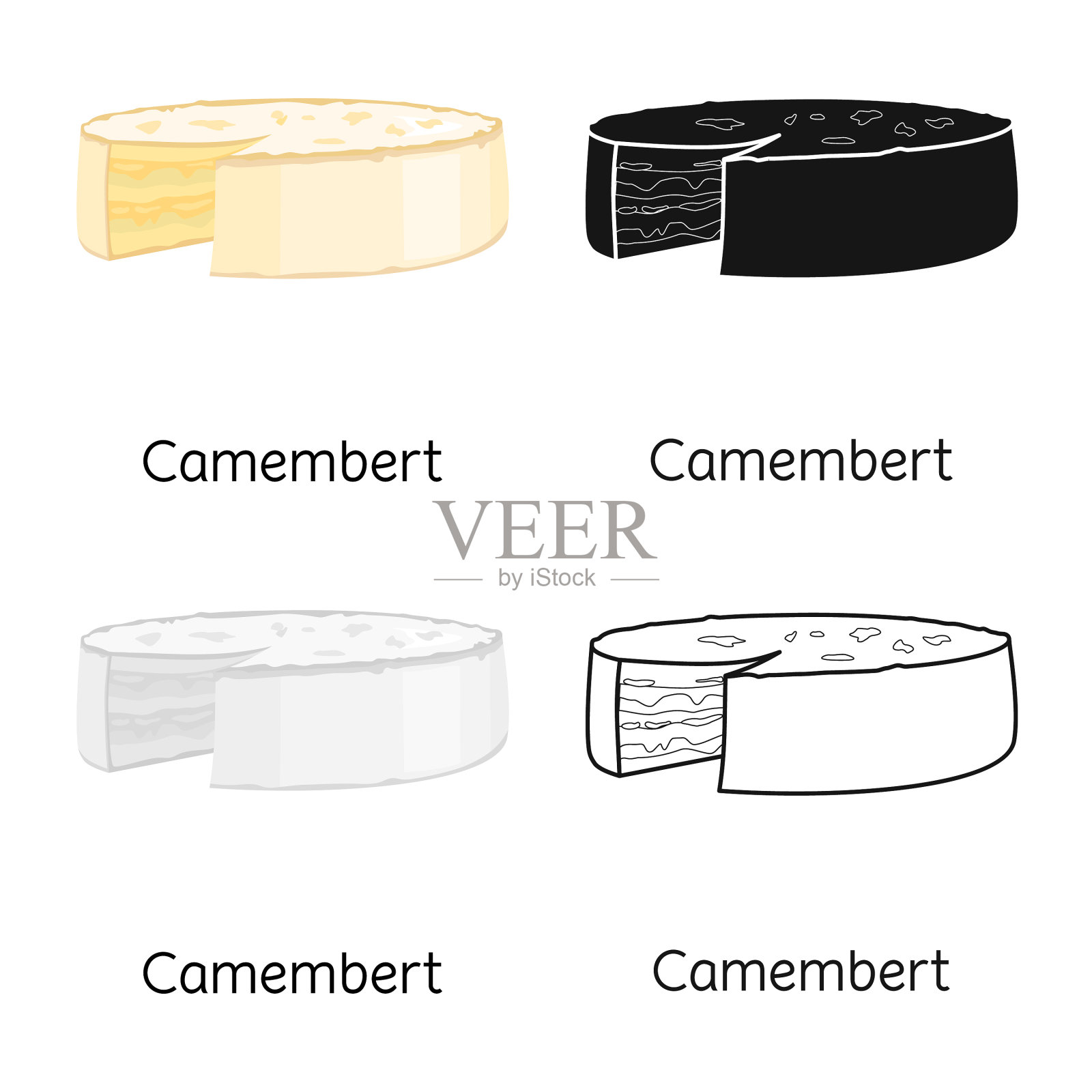 奶酪和maasdam标志插画图片素材