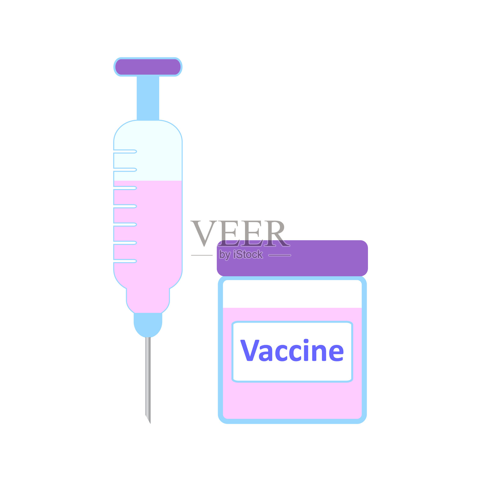 白色的疫苗图标插画图片素材