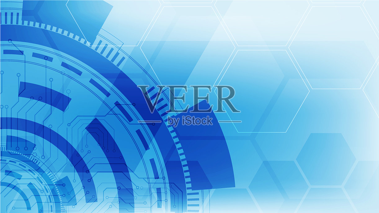 六边形的技术背景插画图片素材