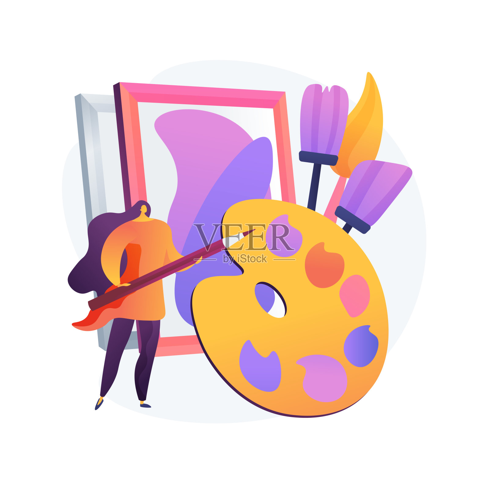 艺术工作室矢量概念隐喻插画图片素材