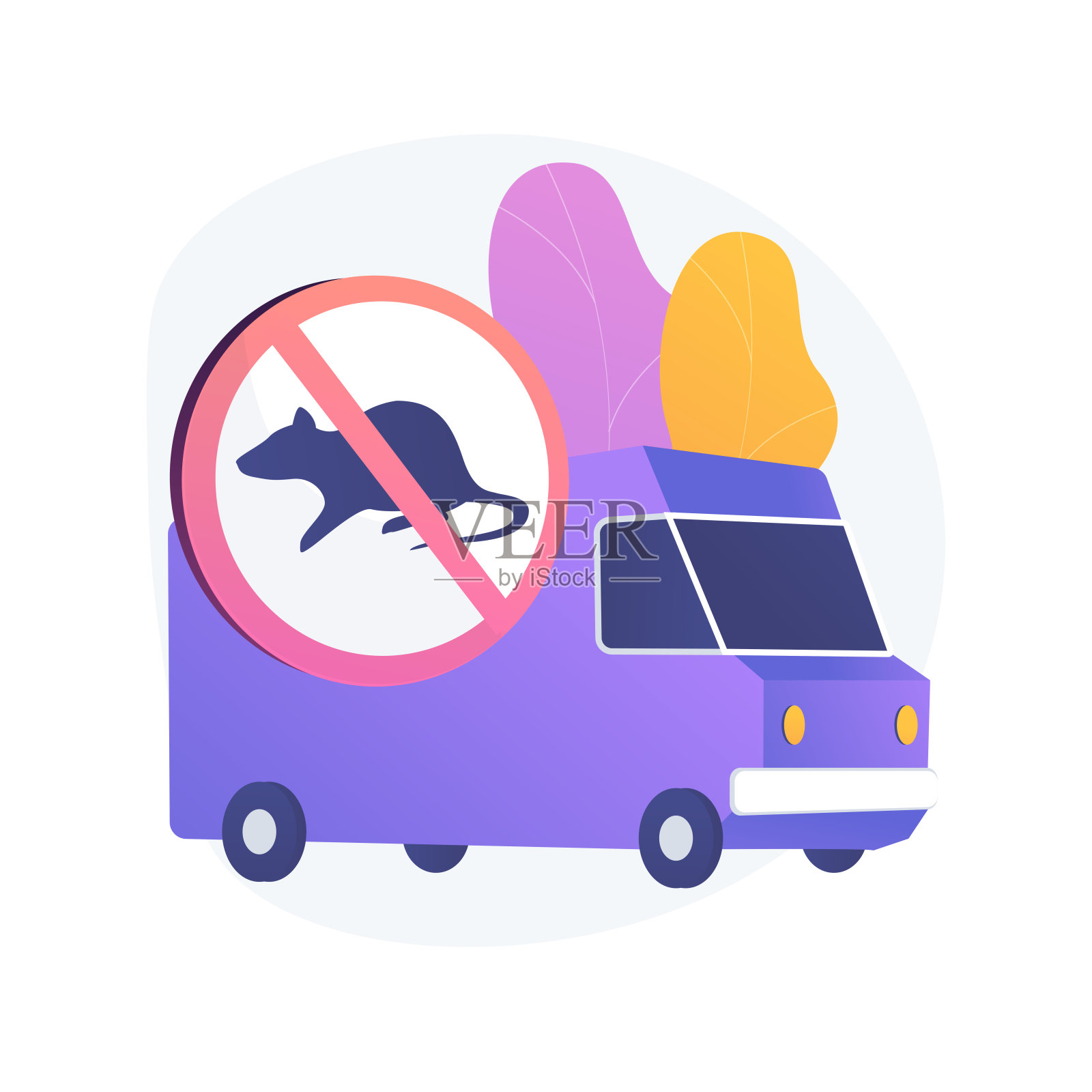 鼠害防治服务抽象概念载体插图。插画图片素材