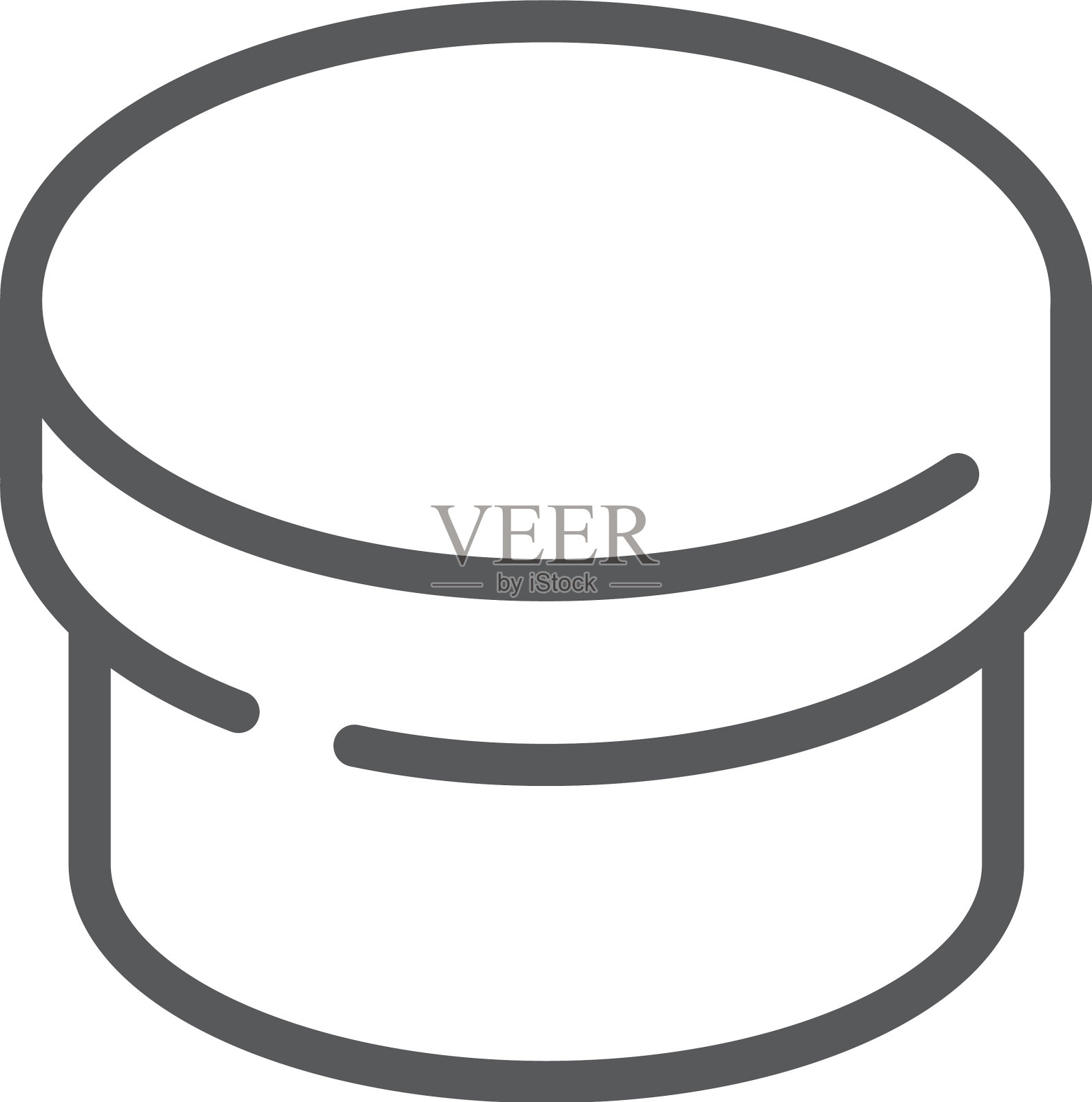 圆形框图标符号孤立在白色背景图标素材