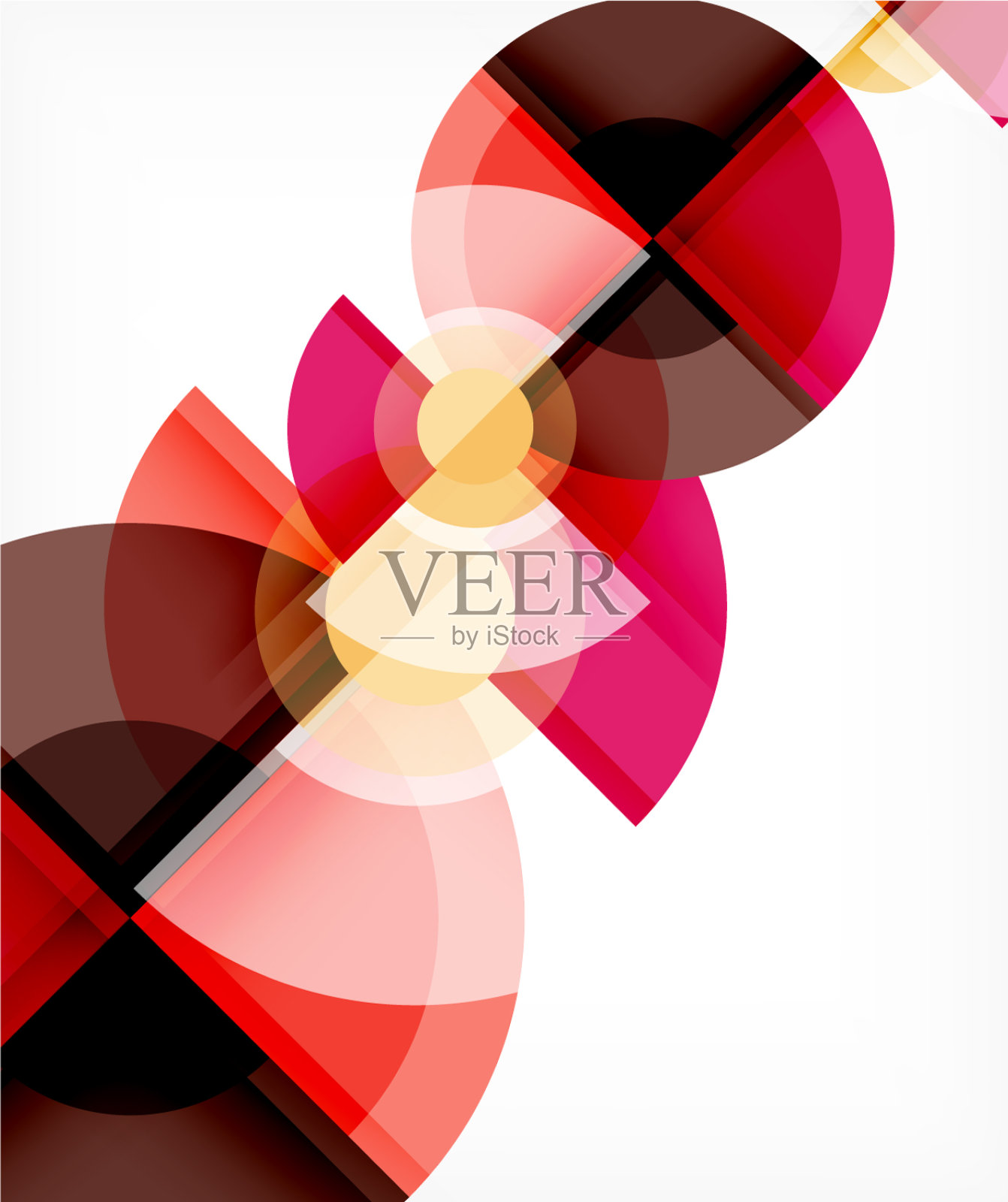 抽象背景圆和三角形设计插画图片素材