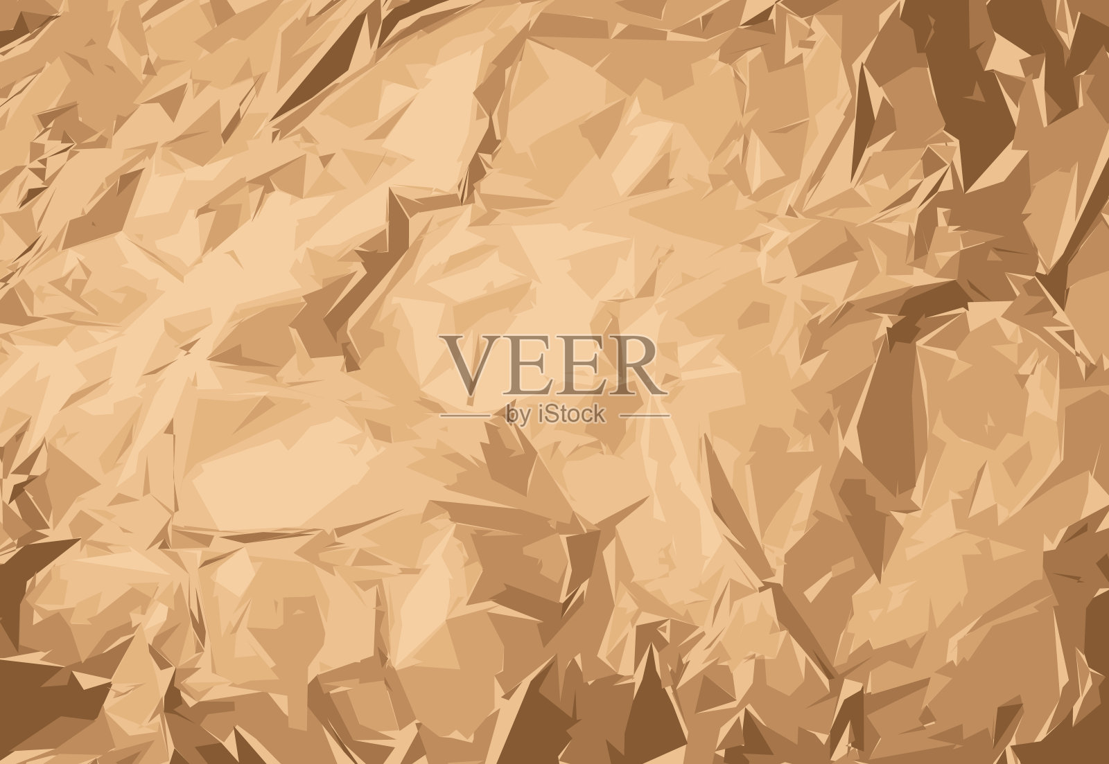 皱牛皮纸纹理，棕色复古纸背景插画图片素材