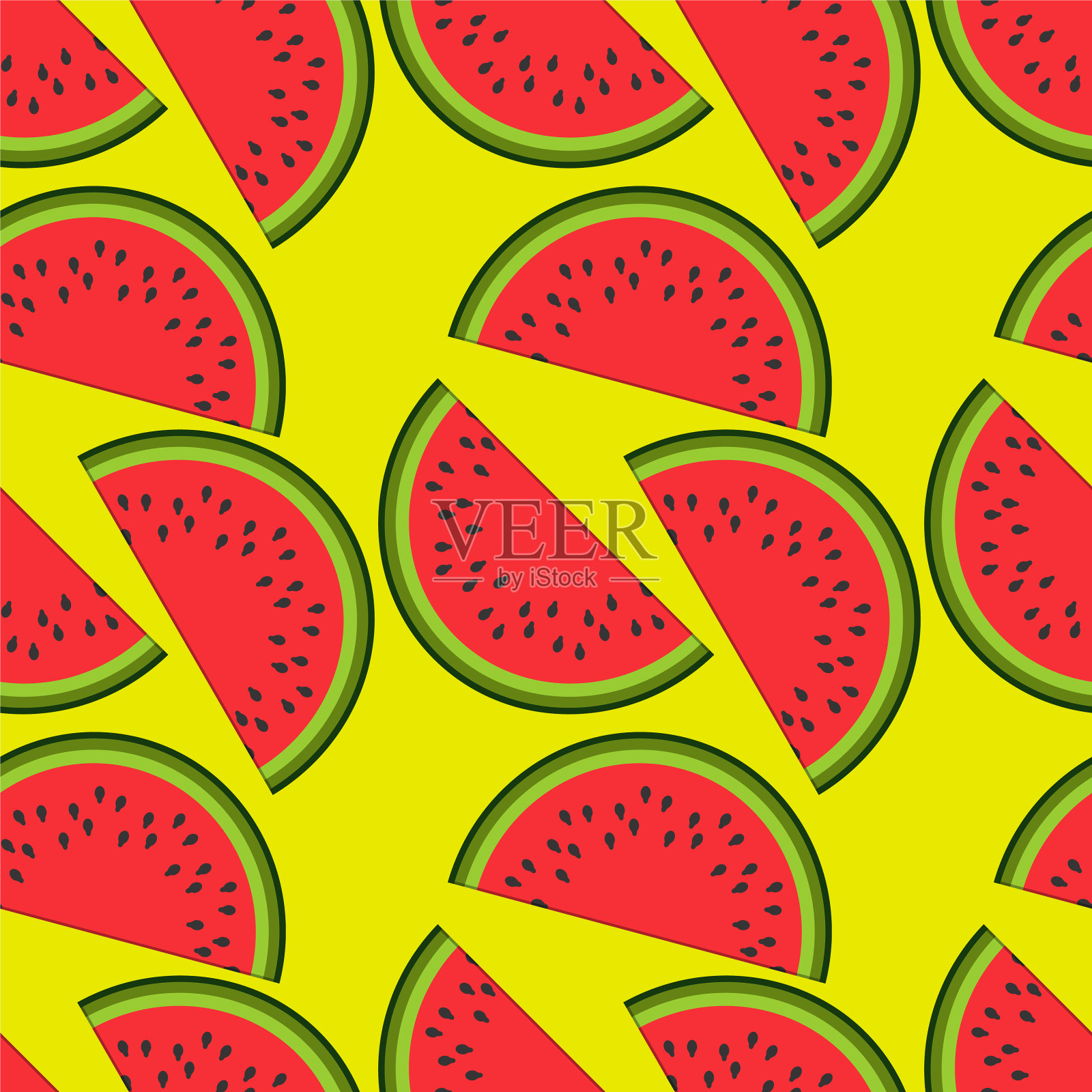 西瓜无缝平纹样式插画图片素材