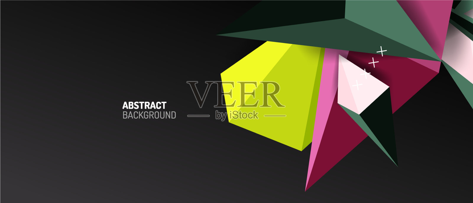 时尚简单的三角形抽象背景插画图片素材