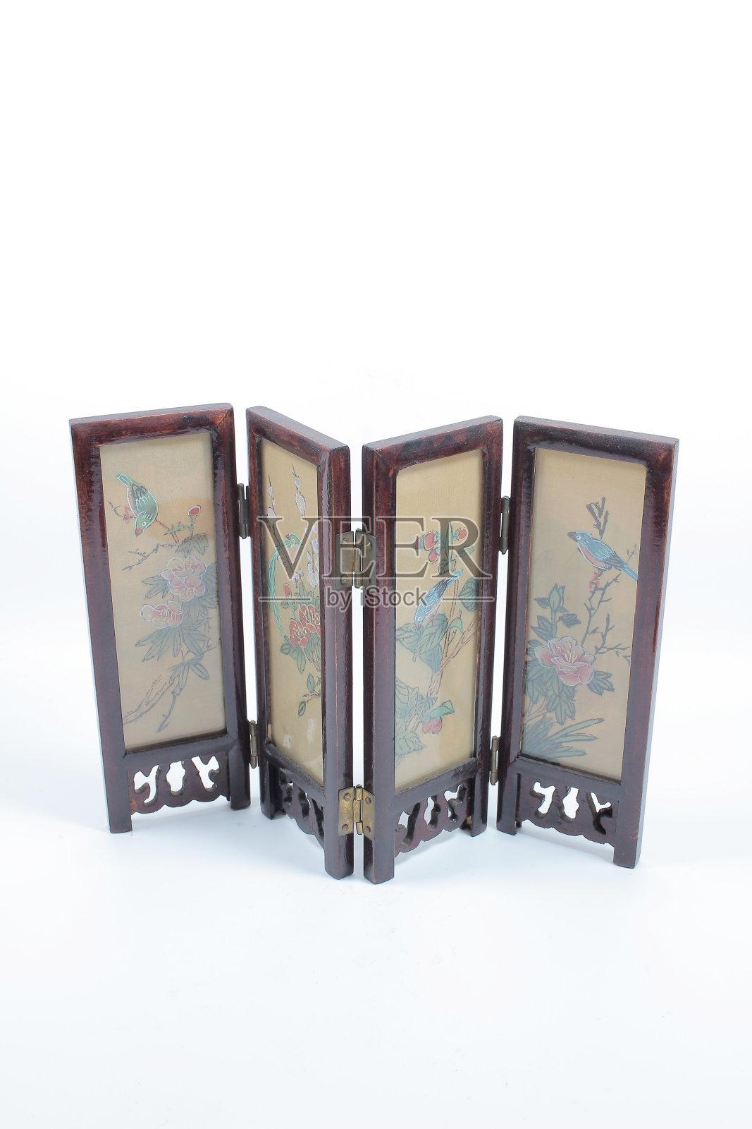 画板上的中国画屏风照片摄影图片