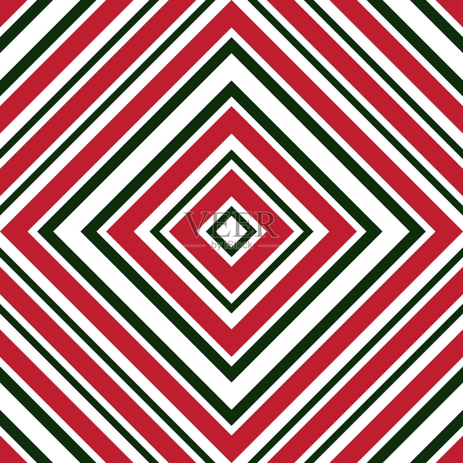 圣诞菱形斜条纹无缝插画图片素材