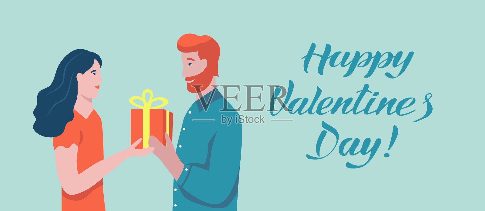 情人节贺卡插画图片素材