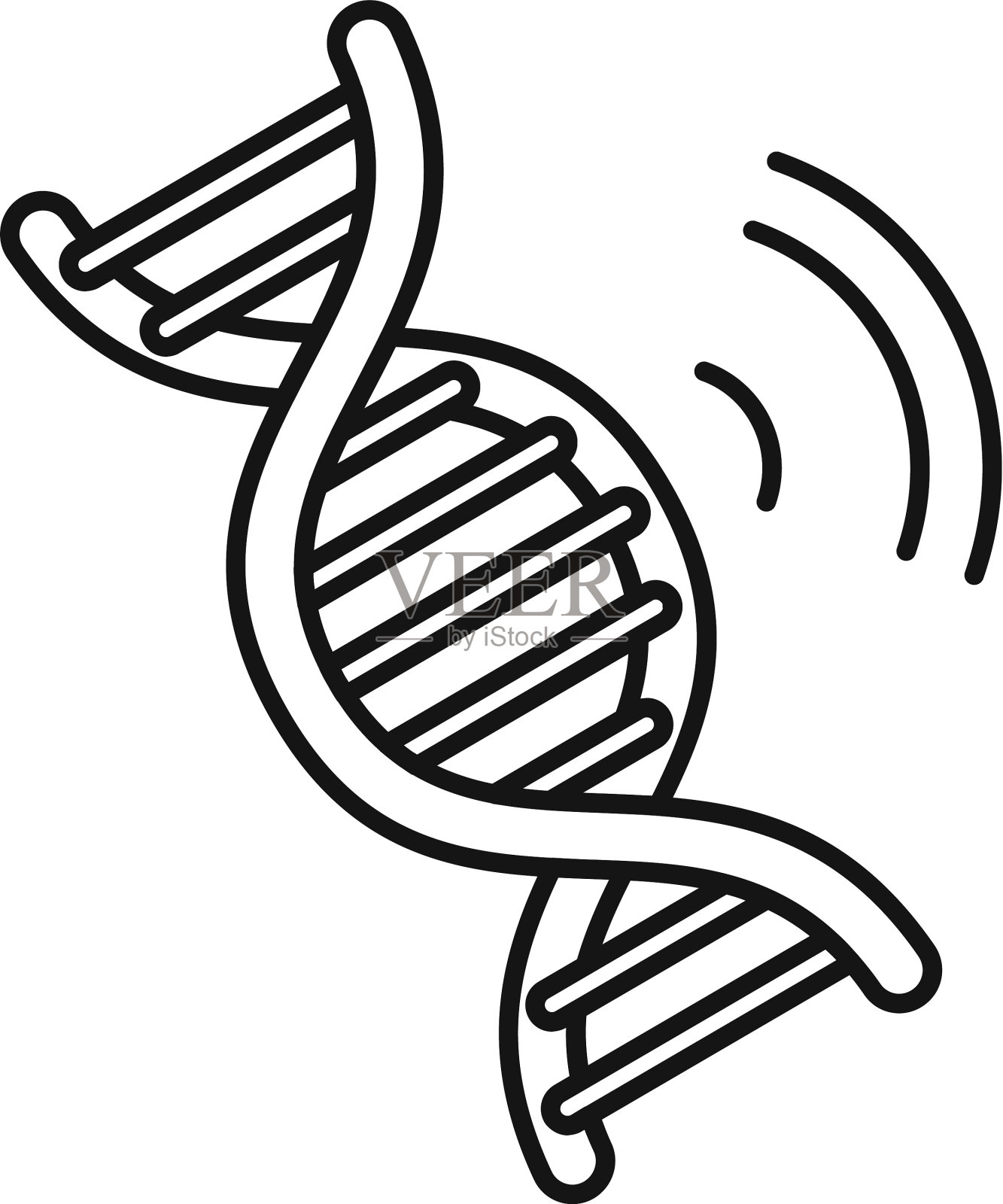 DNA认证图标轮廓样式设计元素图片