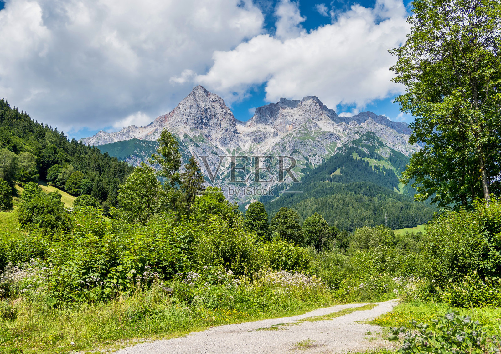 奥地利斯泰纳米尔附近的山照片摄影图片