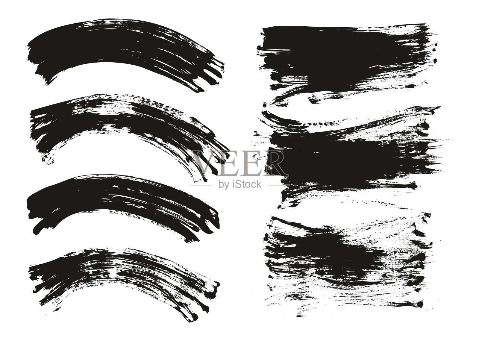 平风扇刷规则弯曲和长背景混合高细节抽象向量背景混合集插画图片素材