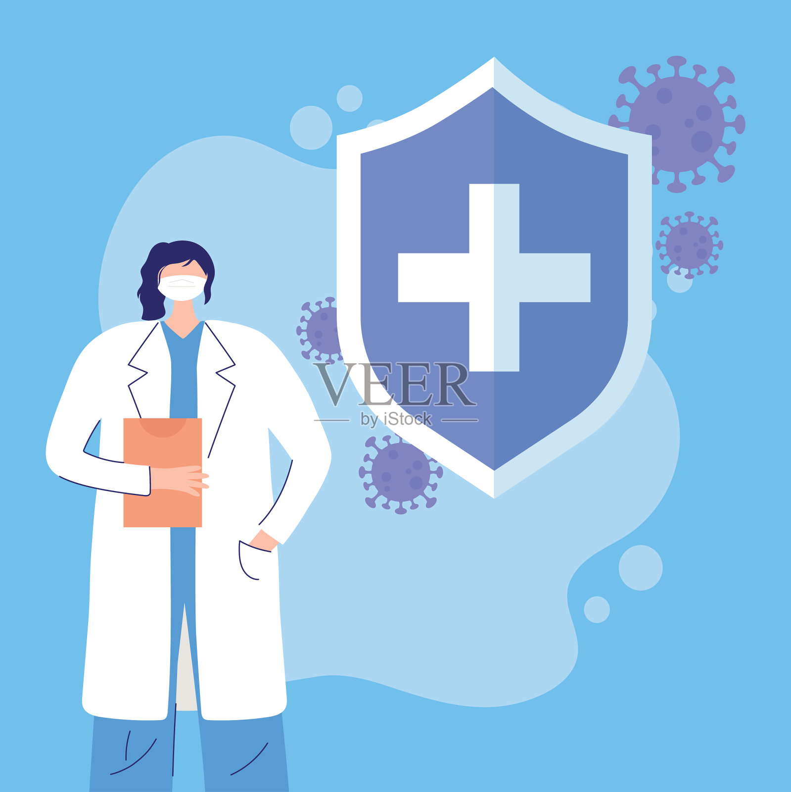 感谢医生护士女医生插画图片素材