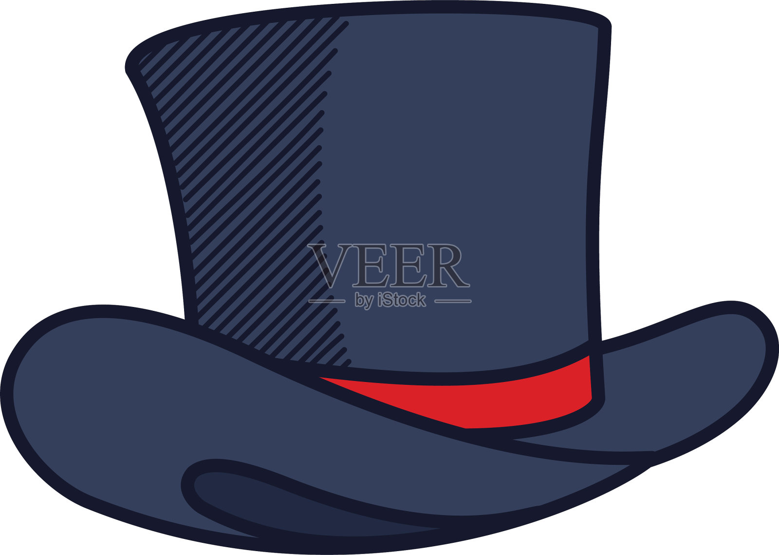 父亲节快乐概念优雅礼帽图标设计元素图片