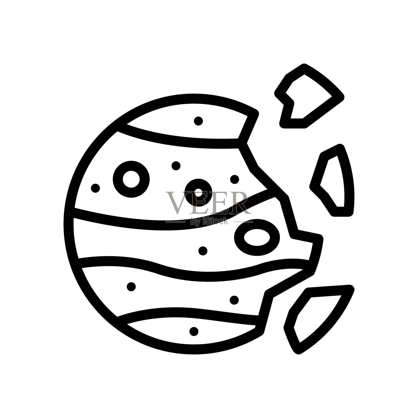 火星行星以直线形式呈现曲线矢量